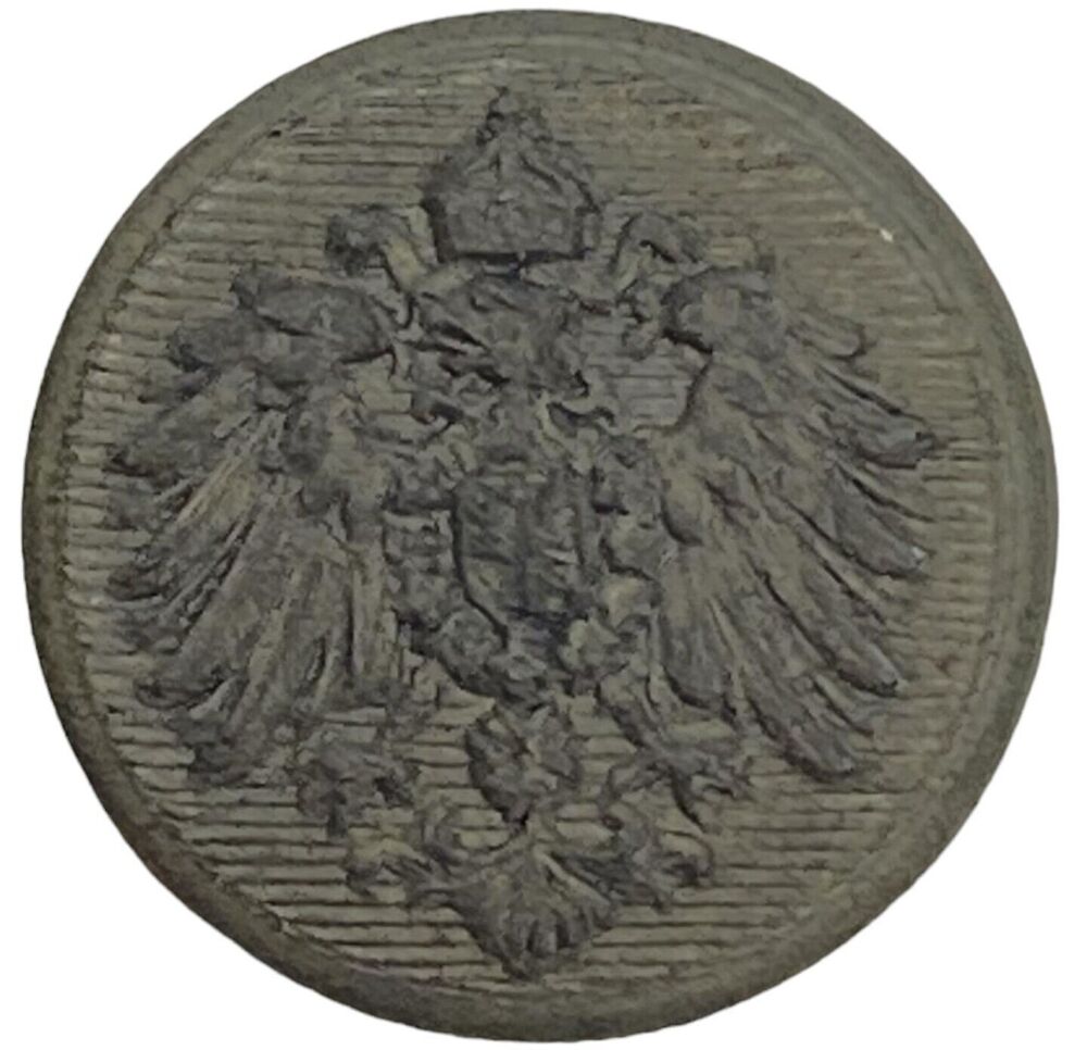 Shank Button German Empire Pfenning Military Uniform Antique Vintage  Sewing Art